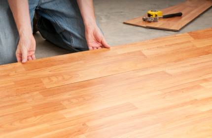 Hardwood floor installation by Elite Restorations